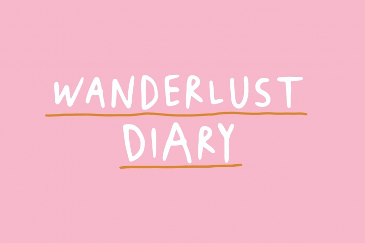 Wanderlust Diary Font Download