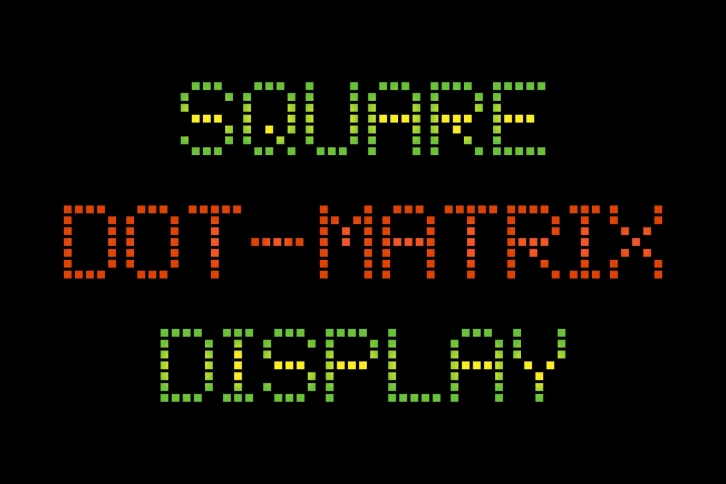 Square Dot-Matrix Display Font Download