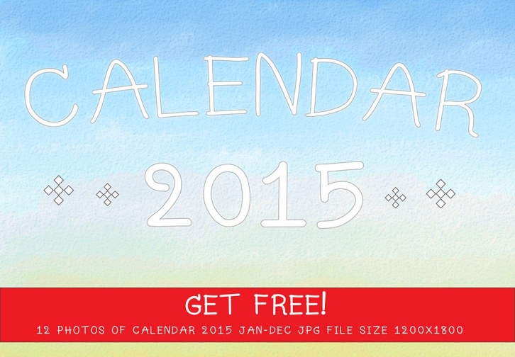CALENDAR 2015 Font Download