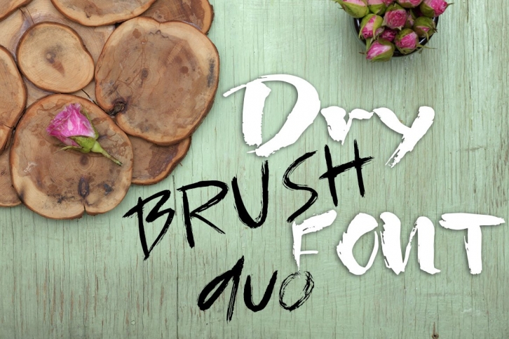 Grunge dry brush font duo Font Download