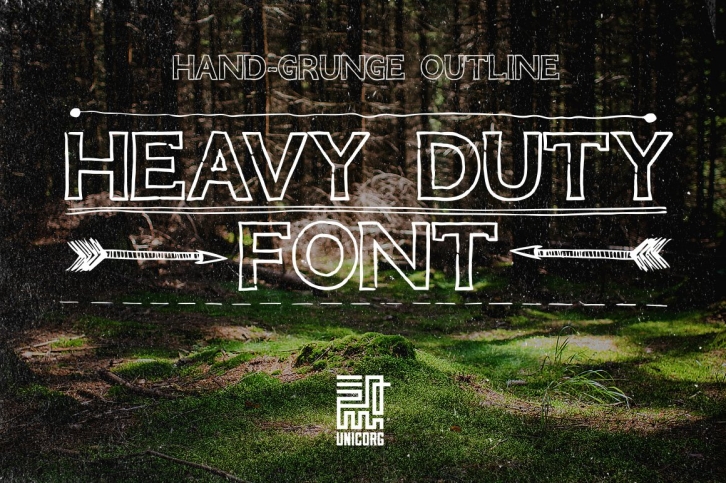 Hand Grunge Outline Font Download