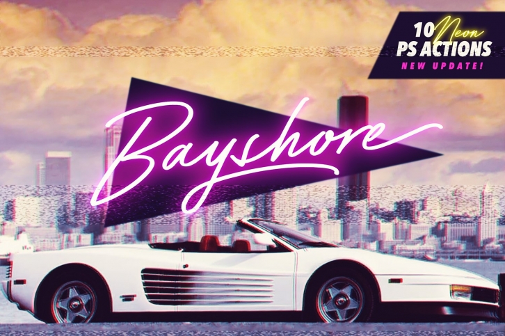 Bayshore + New! Neon Glow Styles Font Download