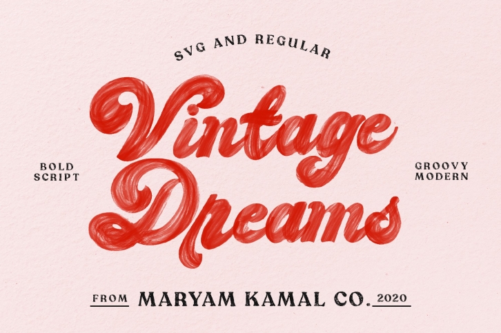 Vintage Dreams Modern Groovy Font Download