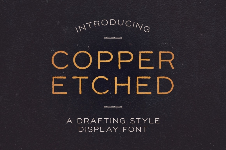 Copper Etched Display Font Download