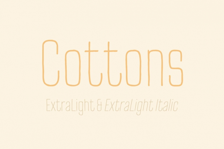 Cottons ExtraLight  Italic Font Download