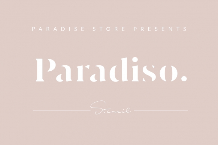 Paradiso Stencil font Font Download