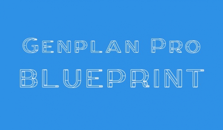 Genplan Pro Blueprint Font Download
