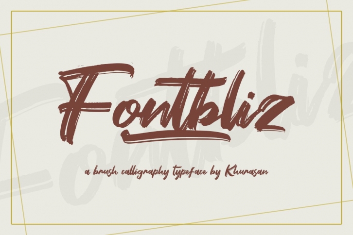 Fontbliz Script Brush Font Download