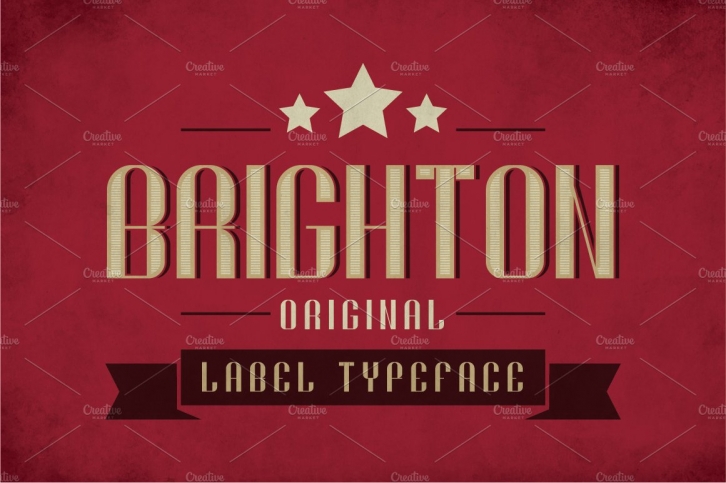 Brighton Vintage Label Typeface Font Download