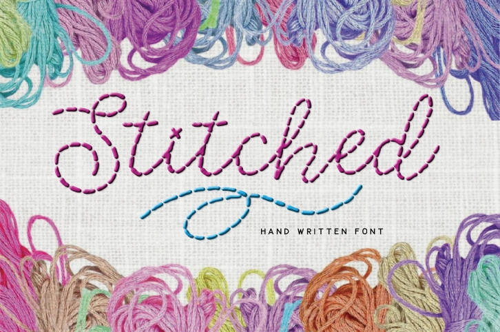 Stitched hand written font Font Download