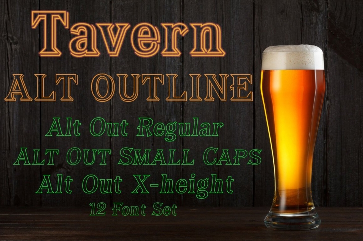 Tavern Alt Outline Font Download