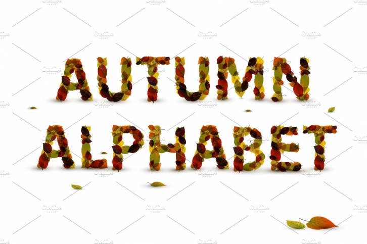 Autumn Leaf Alphabet Font Download