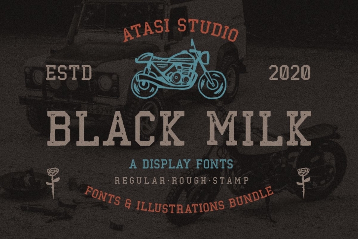 Black Milk + Illustrations Font Download