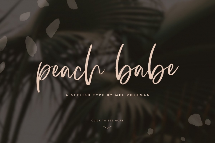 Peach Babe Hand Lettered Brush Font Download