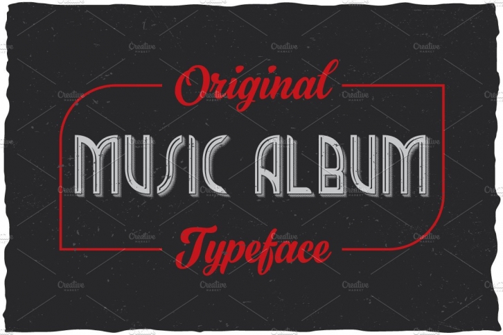 Music Album Vintage Label Typeface Font Download
