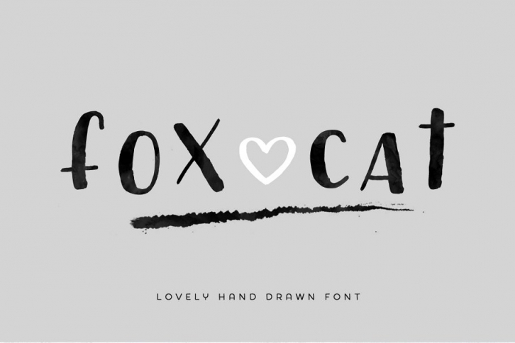 Fox Cat Hand Drawn Font Download