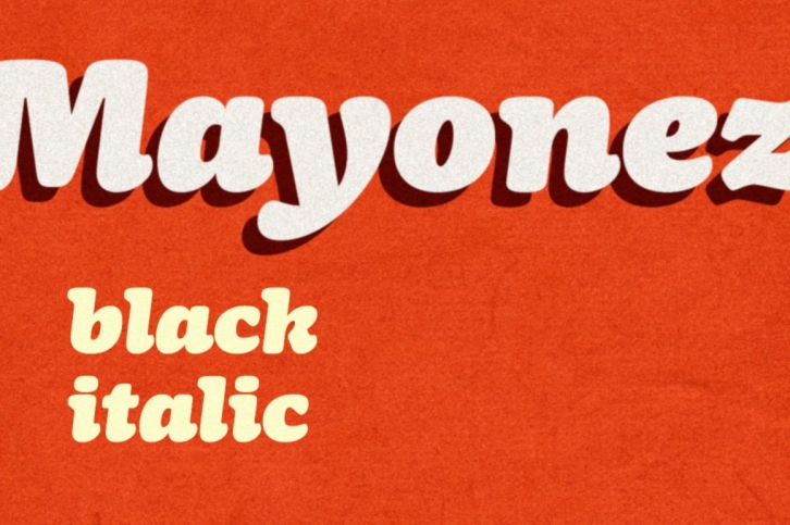 Mayonez black italic Font Download