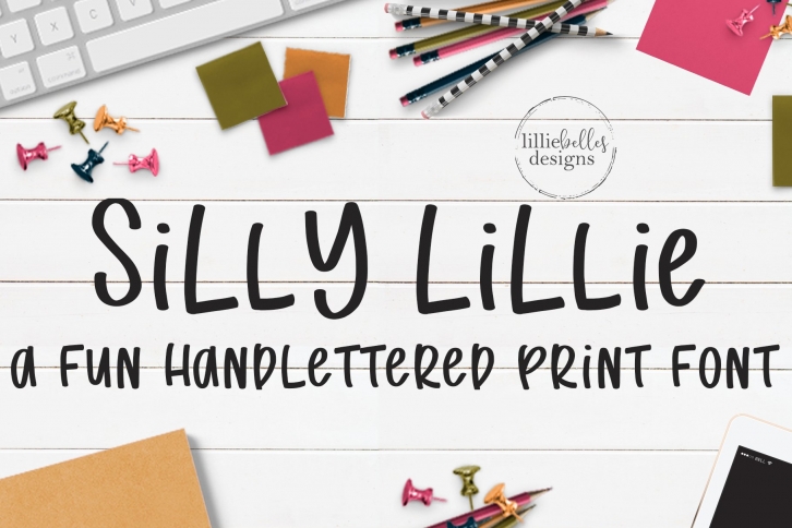 Silly Lillie:A fun handlettered font Font Download