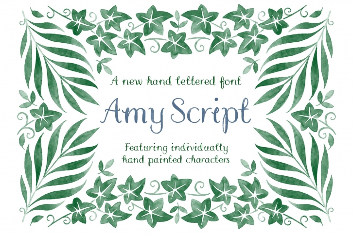 Amy Script Hand Lettered Font Download