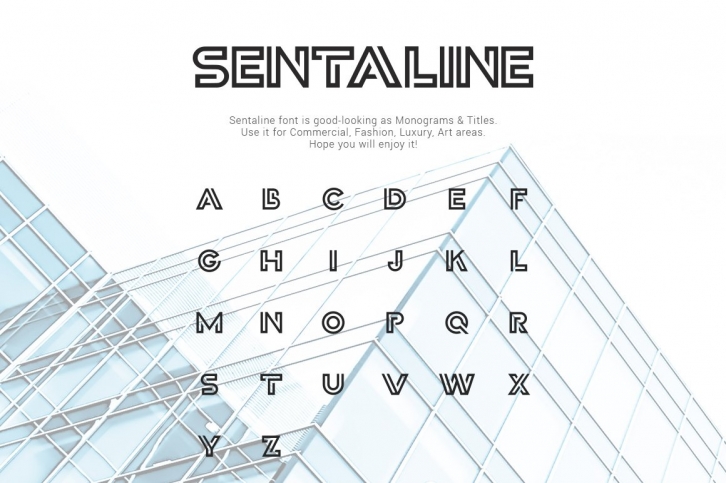 Sentaline logo and monogram font Font Download