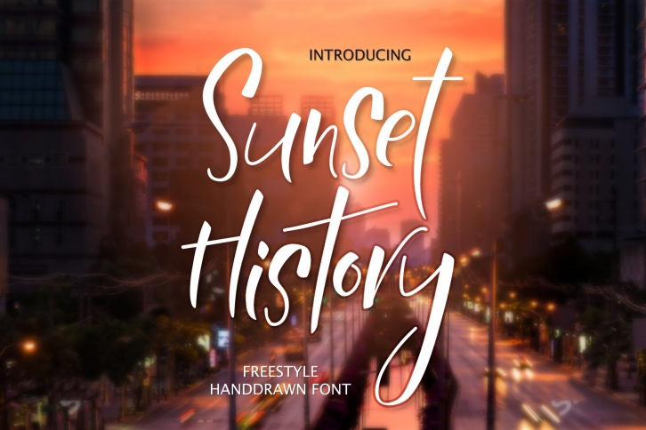 Sunset History-freestyle font Font Download