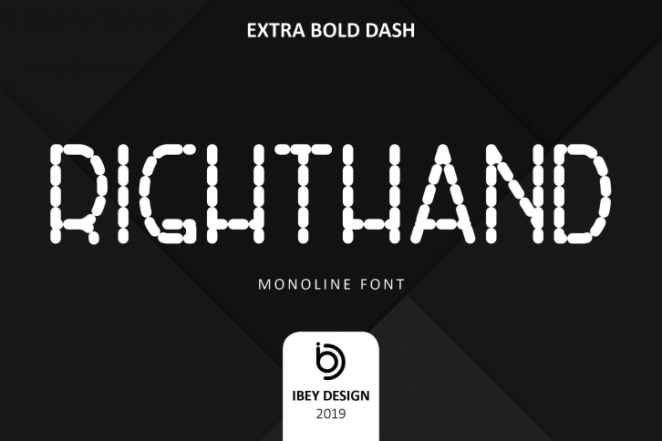 RightHand Extra Bold Dash Font Download