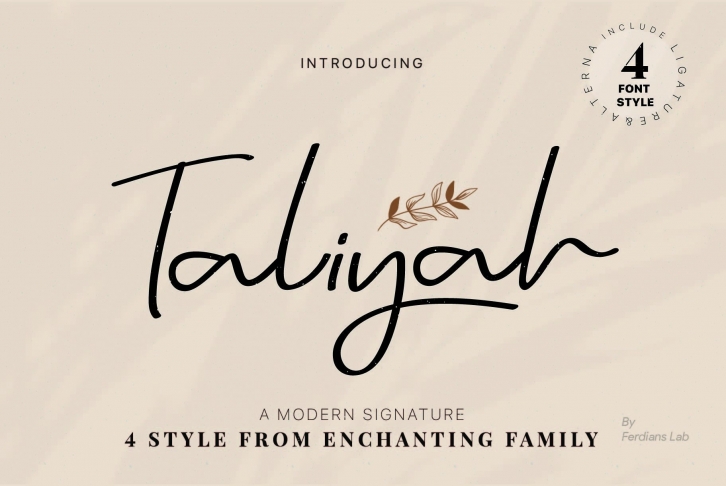 Taliyah Signature Family Font Download