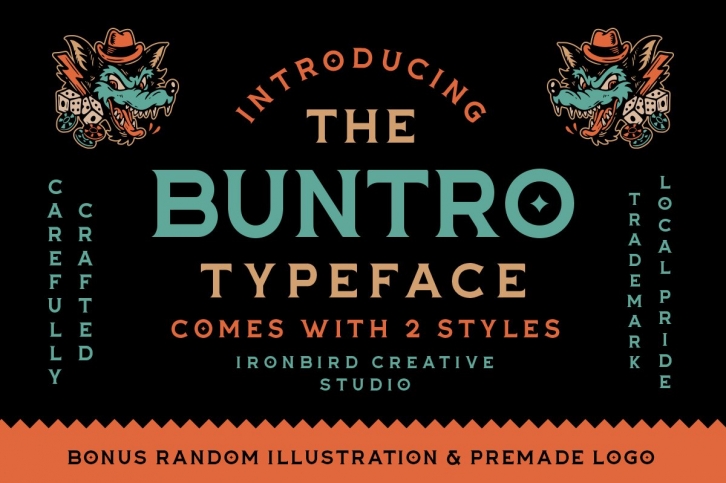 The Buntro Typeface (+EXTRA) Font Download