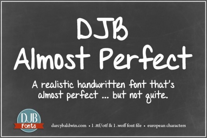 DJB Almost Perfect Font Download