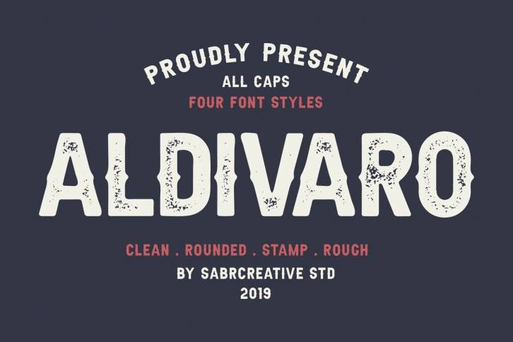Aldivaro Family- 4 Style Font Download