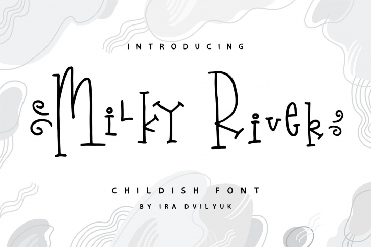 Milky River playful font  Extras Font Download