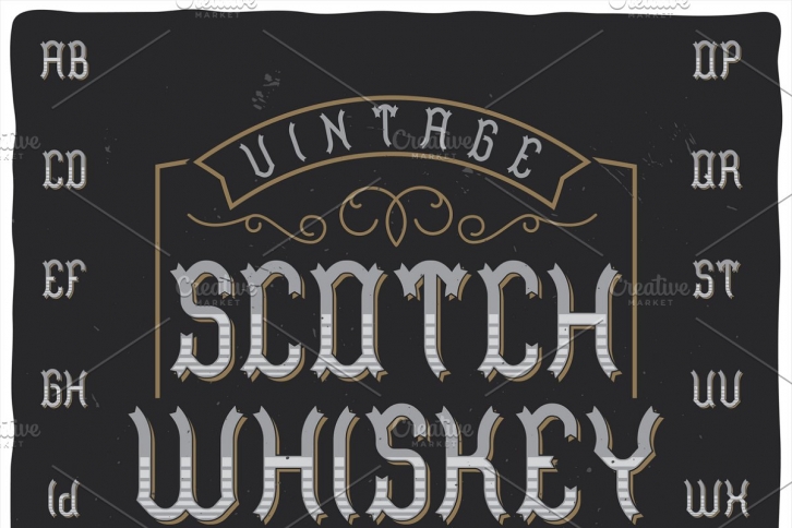 Vintage typeface Scotch Whiskey Font Download