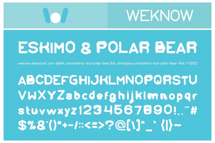 eskimo and polar bear Font Download