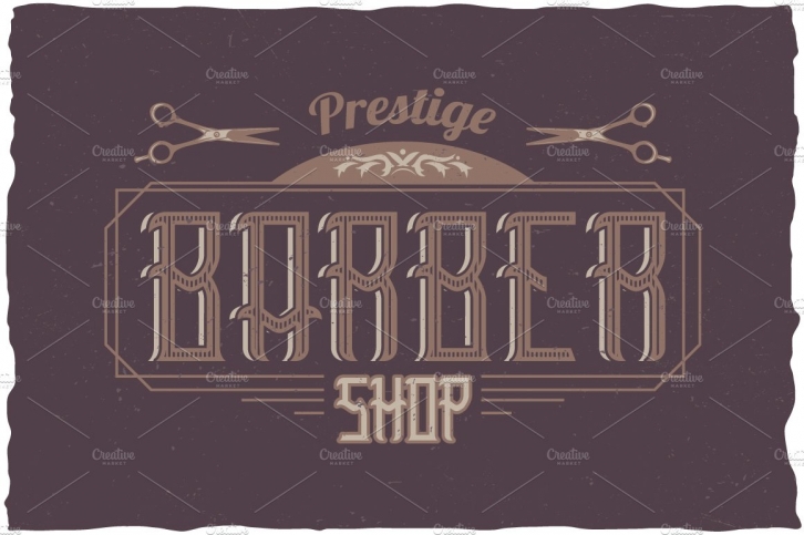 Barber Vintage Label Typeface Font Download