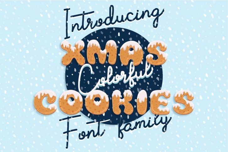 Xmas cookie font family Font Download