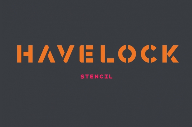 Havelock Stencil Font Download