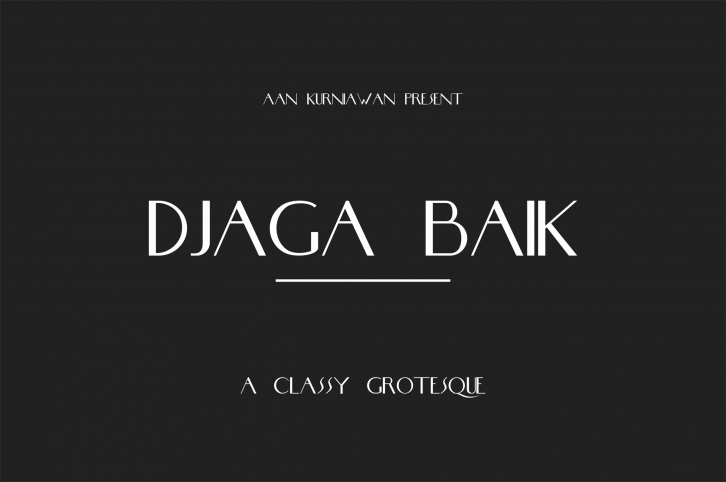 DJaga Baik (A classy Grotesque Sans) Font Download