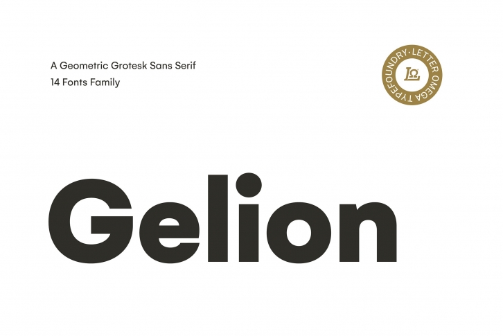 Gelion Typeface Font Download