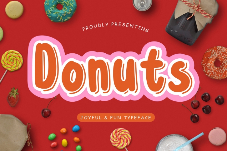 Donuts Joyful  Fun Typeface Font Download
