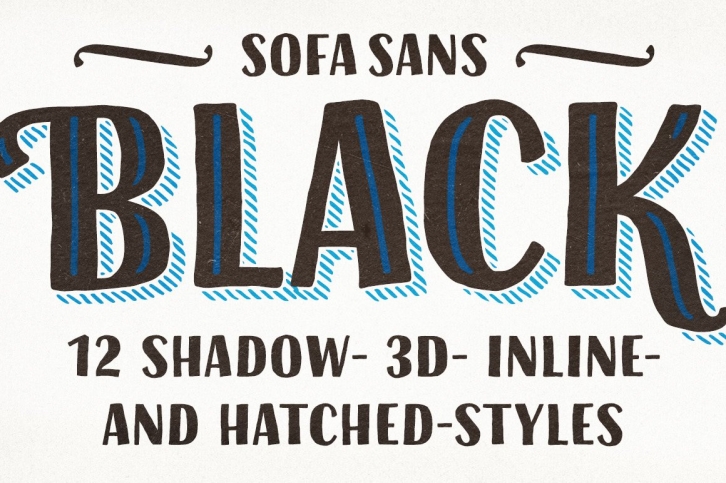 Pack of 12 Hand drawn Black Font Download