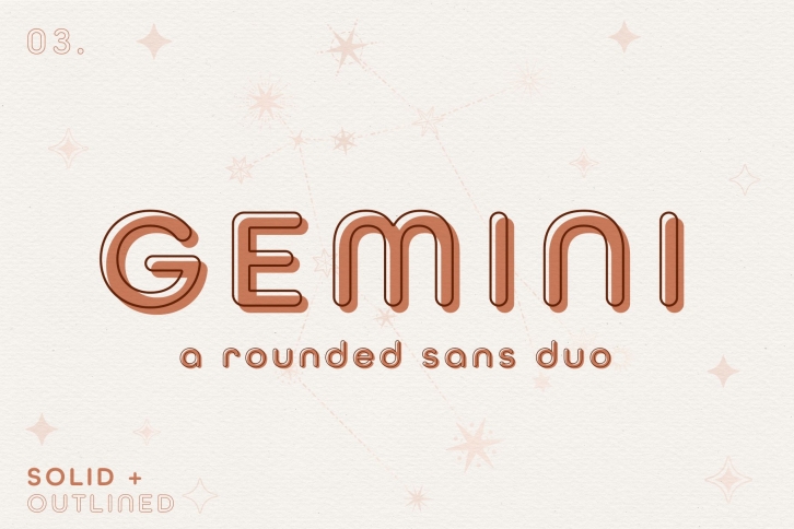 Gemini // A Rounded Sans Serif Duo Font Download