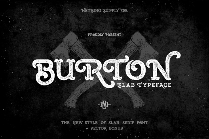 Burton Slab Typeface + Bonus Font Download