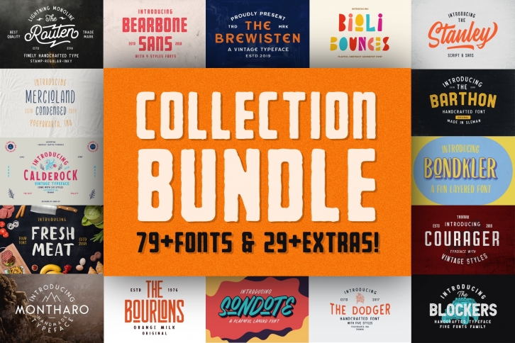 Collection Bundle 89% OFF! Font Download