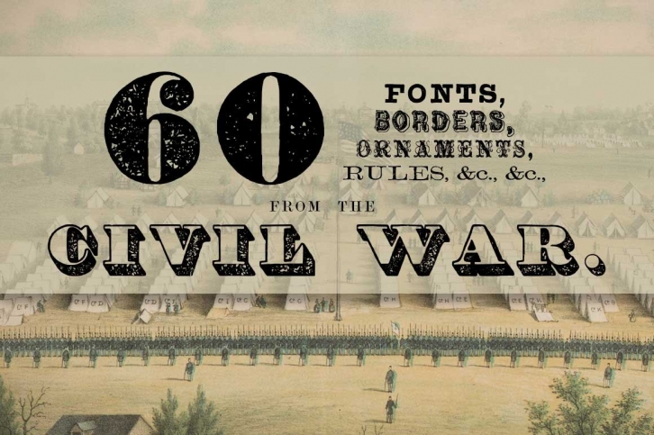 60 from the Civil War Era Font Download