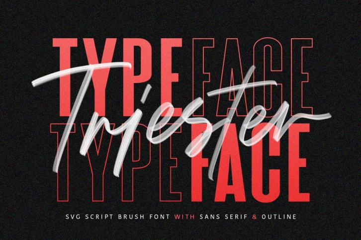 Triester SVG Brush Free Sans Font Download