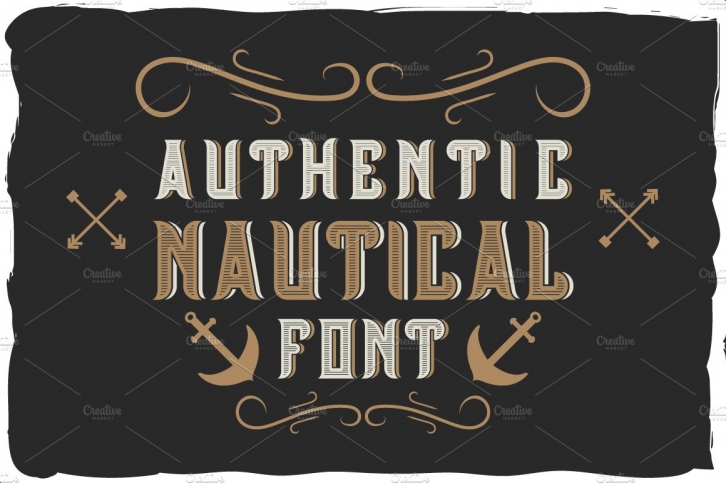 Nautical font + bonus label Font Download