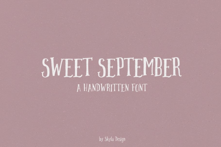 Sweet September handwritten font Font Download