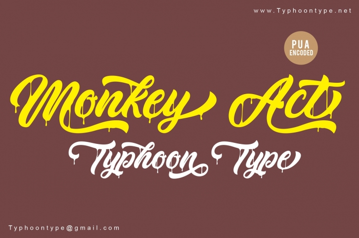 Monkey Act font Font Download