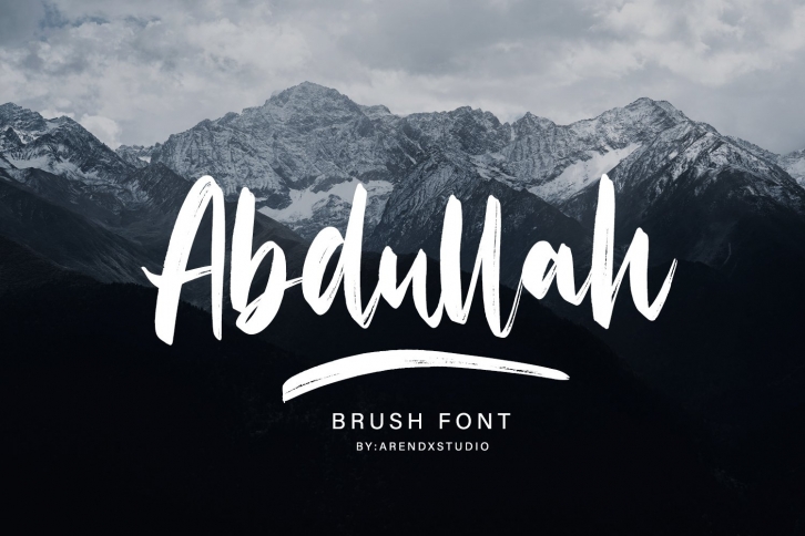 Abdullah- Handbrush Typeface Font Download