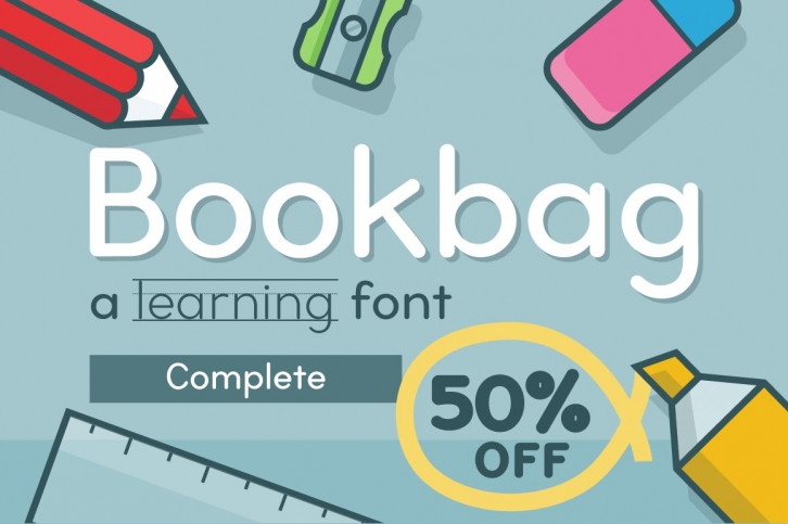 Bookbag school font Font Download